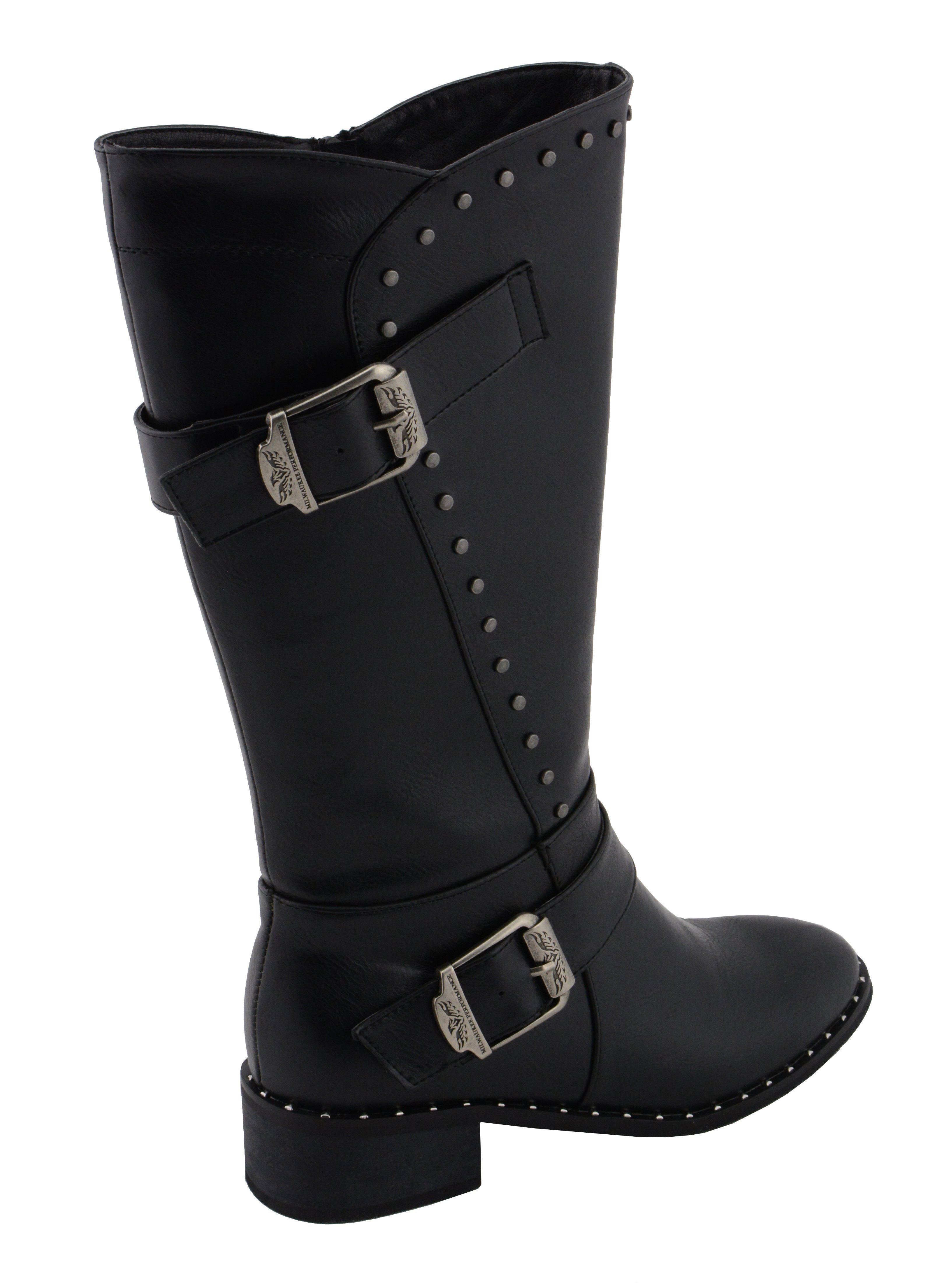 Milwaukee Performance MBL9423 Women's Black Studded Boots with Studded Outsole