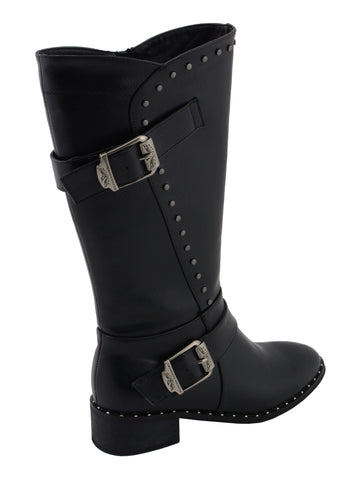 Milwaukee Performance MBL9423 Women's Black Studded Boots with Studded Outsole