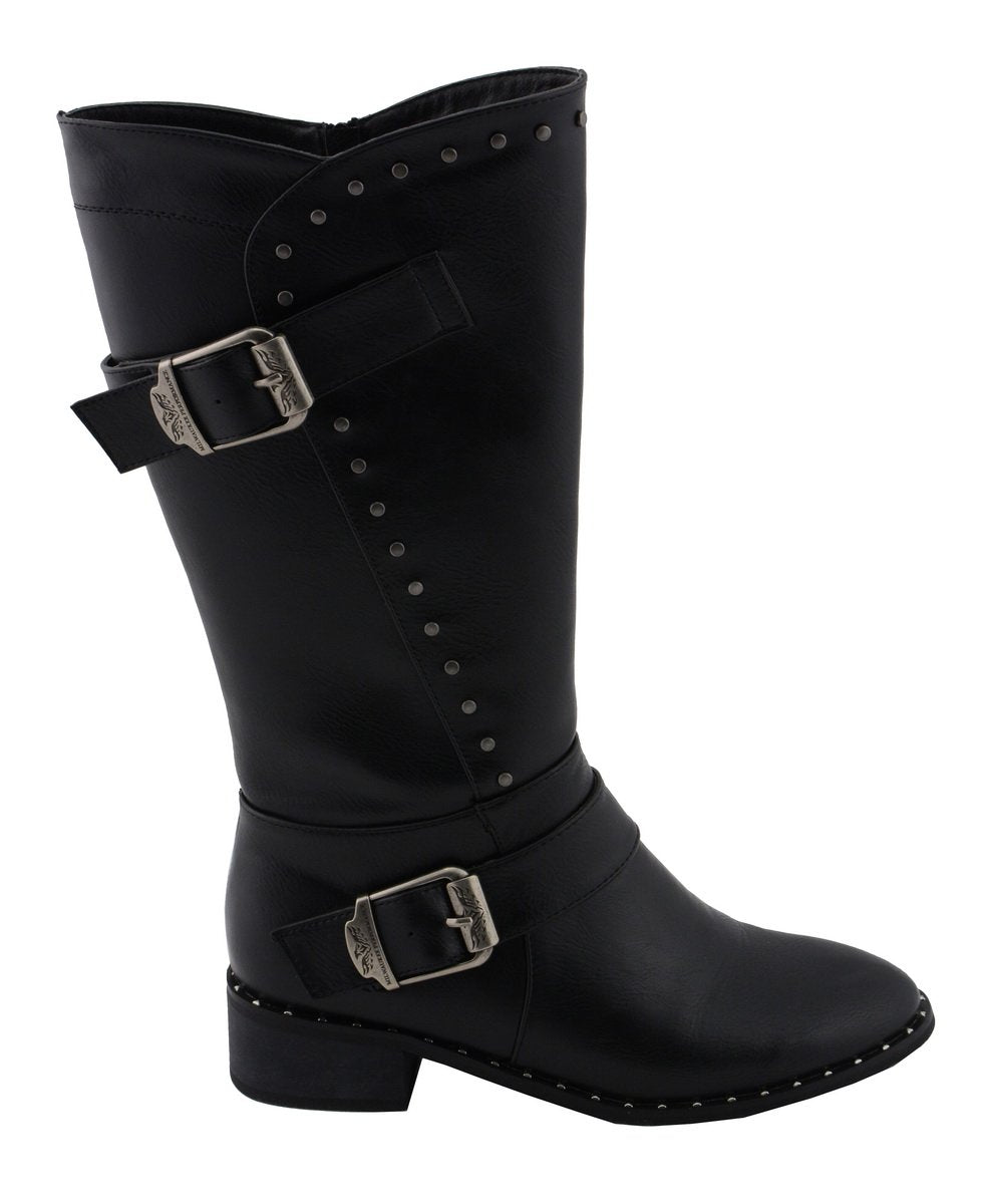 Milwaukee Performance MBL9423 Women's Black Studded Boots with Studded Outsole