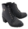 Milwaukee Performance MBL9426 Women's Distress Black Rocker Boots with Studded Instep