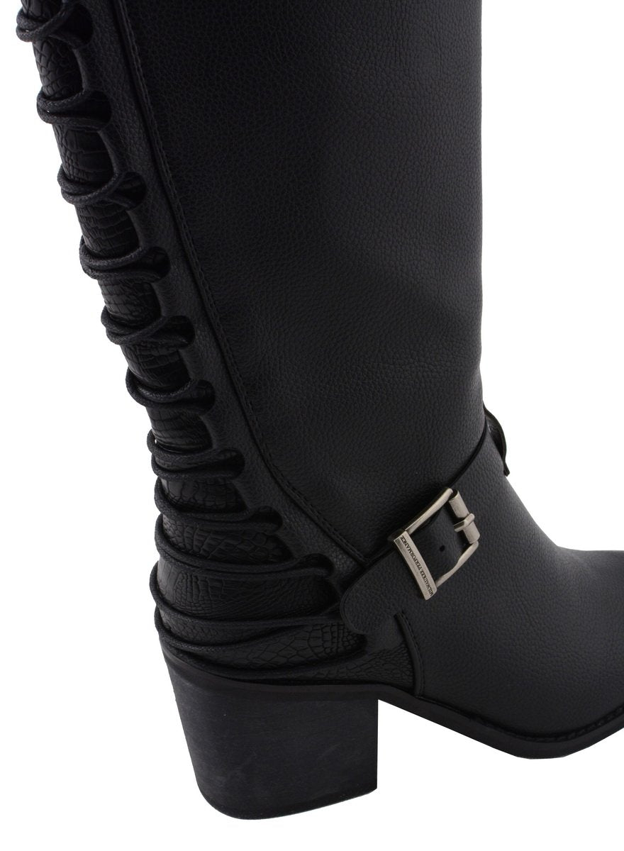 Milwaukee Performance MBL9427 Women's Tall Black Back End Laced Riding Boots