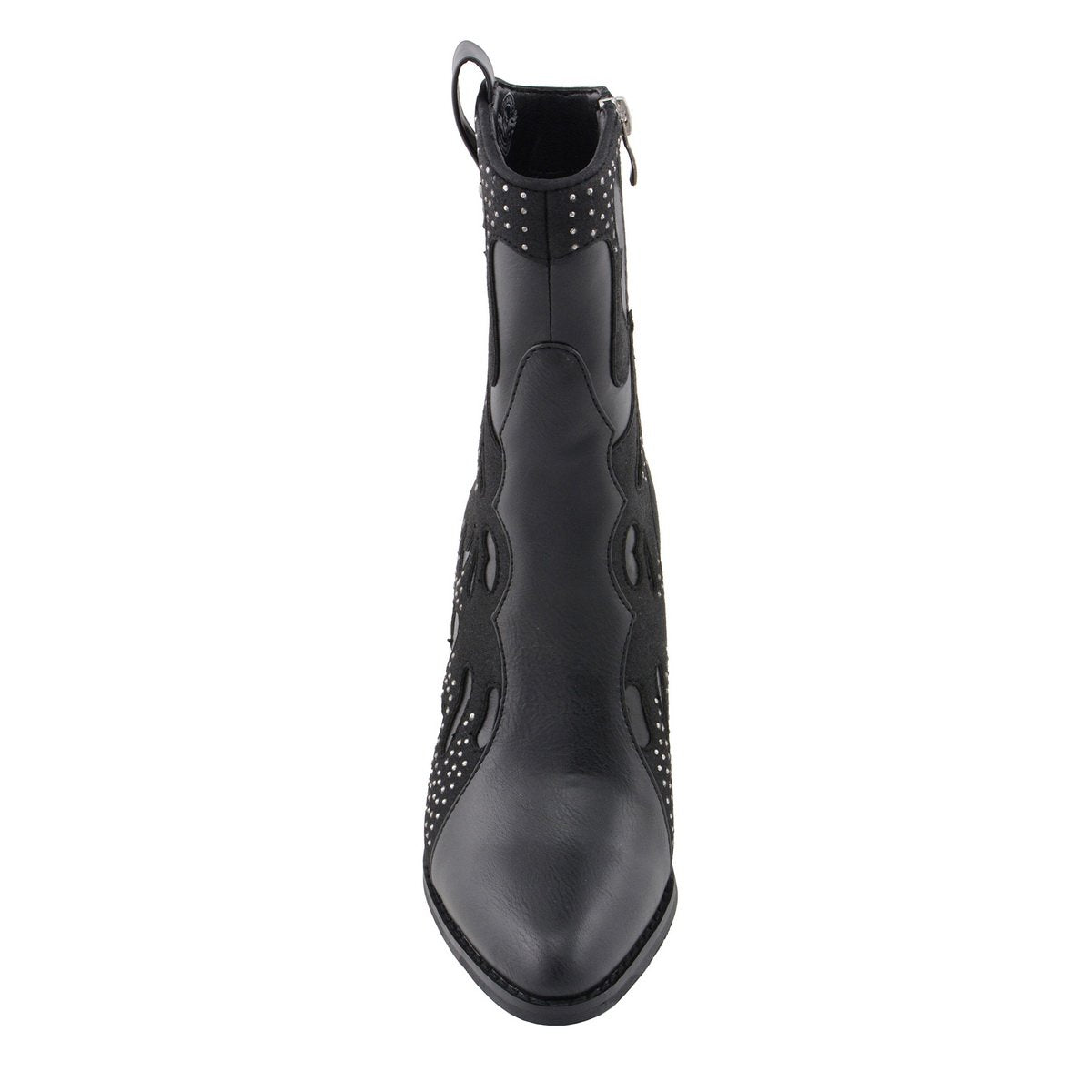Milwaukee Performance MBL9429 Women's Black Western Style Boots with Studded Bling