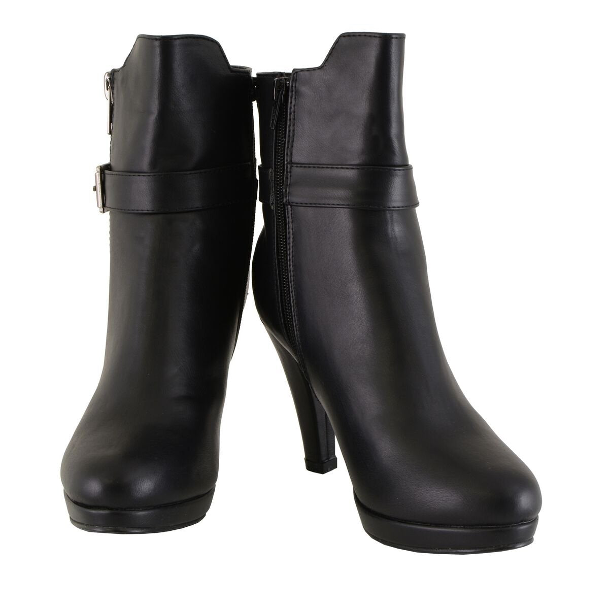 Milwaukee Performance MBL9430 Women's Black Boots with Side Zipper Entry and Adjustable Buckle