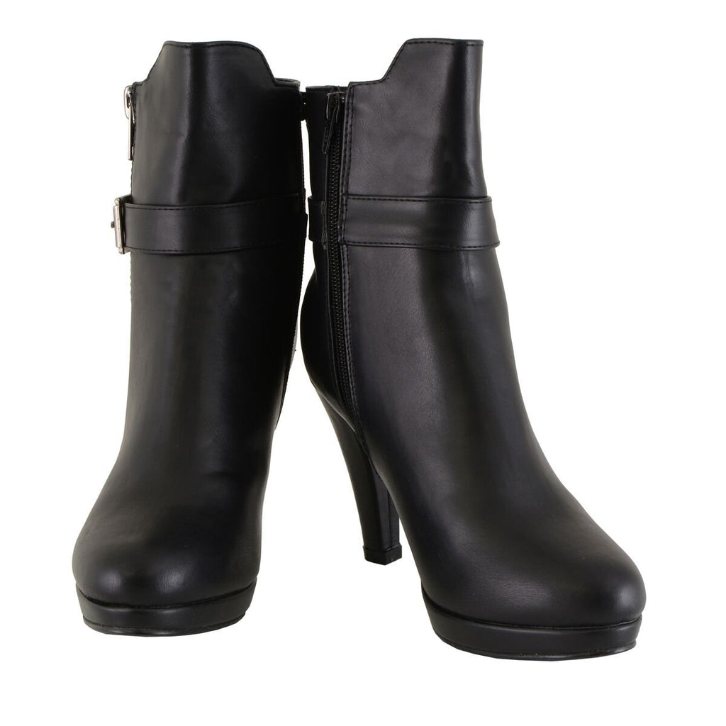 Milwaukee Performance MBL9430 Women's Black Boots with Side Zipper Entry and Adjustable Buckle
