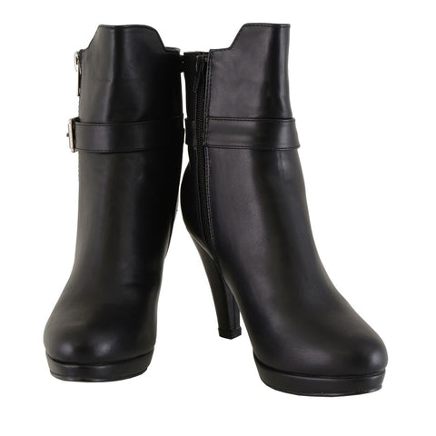 Milwaukee Performance MBL9430 Women's Black Boots with Side Zipper Entry and Adjustable Buckle