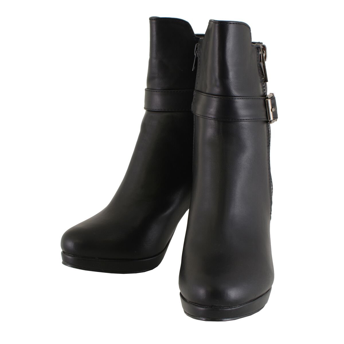 Milwaukee Performance MBL9430 Women's Black Boots with Side Zipper Entry and Adjustable Buckle
