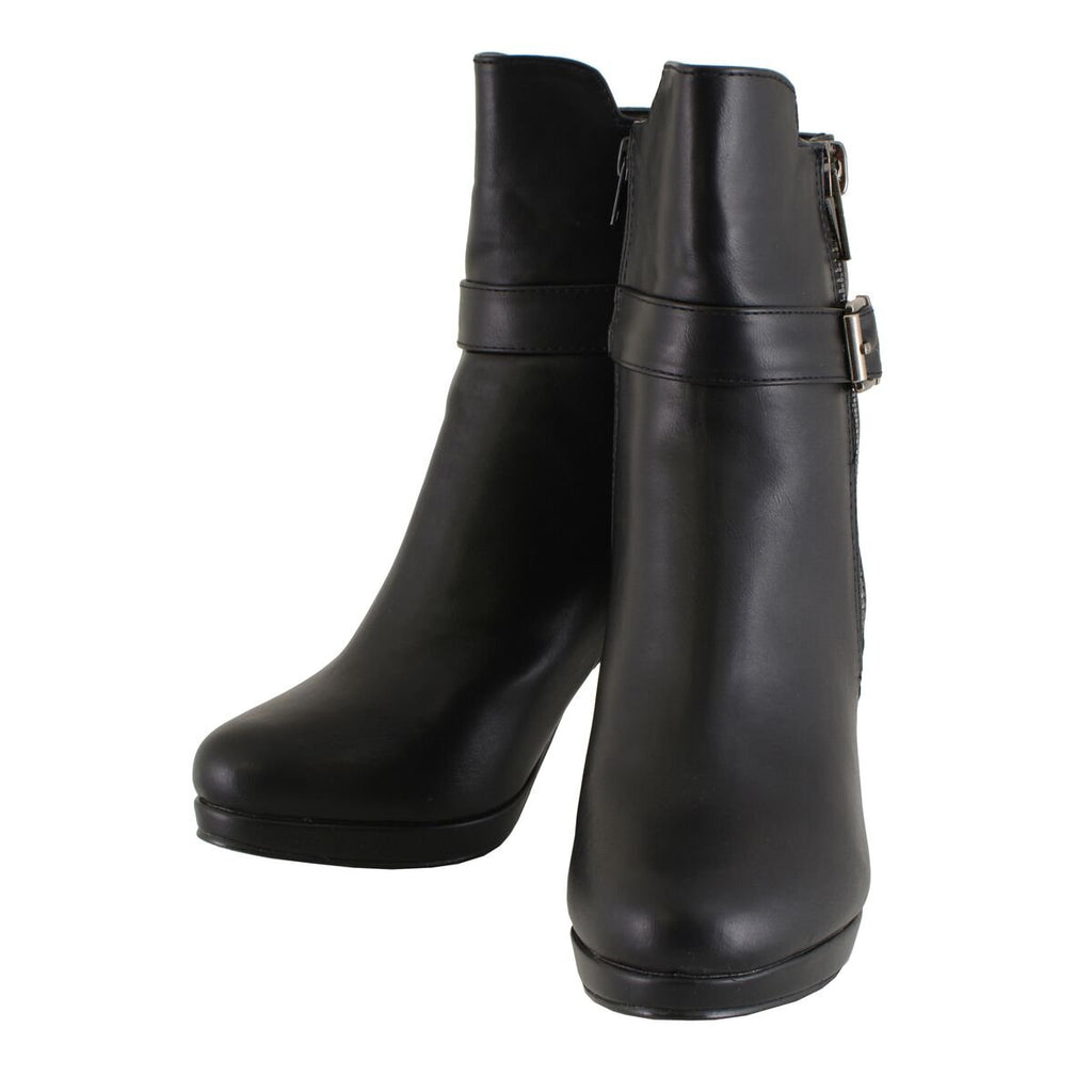 Milwaukee Performance MBL9430 Women's Black Boots with Side Zipper Entry and Adjustable Buckle