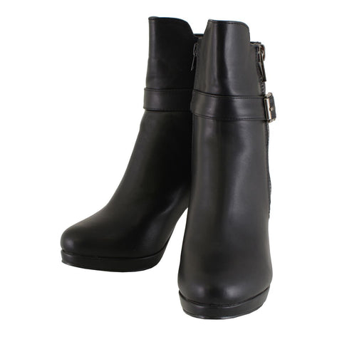 Milwaukee Performance MBL9430 Women's Black Boots with Side Zipper Entry and Adjustable Buckle