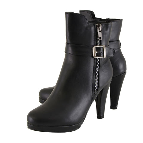 Milwaukee Performance MBL9430 Women's Black Boots with Side Zipper Entry and Adjustable Buckle
