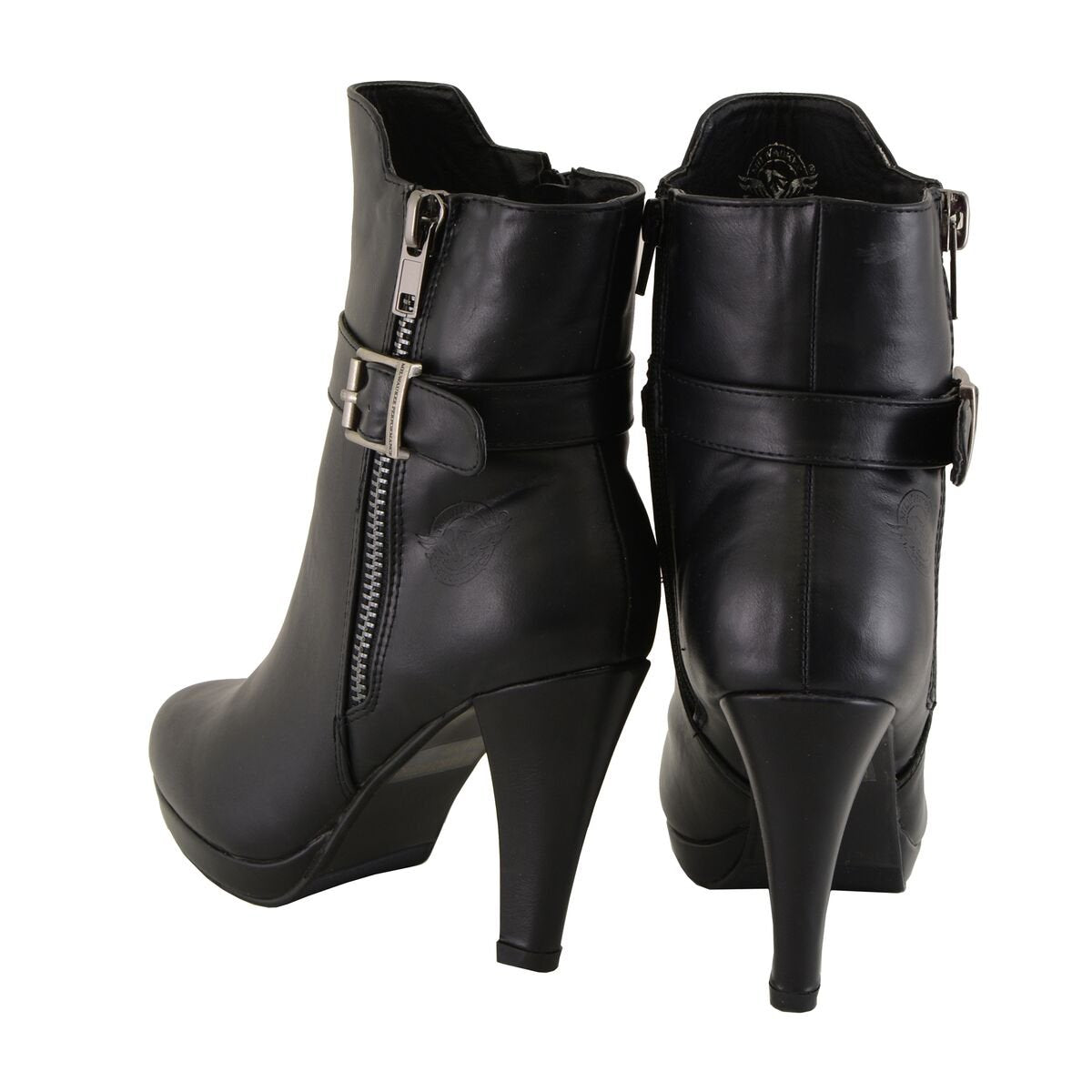 Milwaukee Performance MBL9430 Women's Black Boots with Side Zipper Entry and Adjustable Buckle