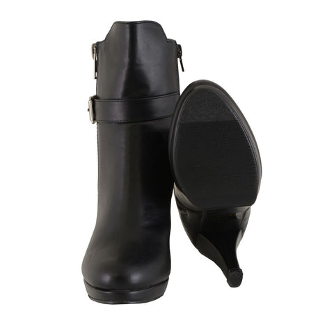 Milwaukee Leather MBL9430 Women's Black Boots with Side Zipper Entry
