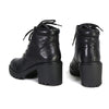 Milwaukee Performance Leather MBL9439 Women's ‘Devine’ Black Leather Lace to Toe Boots with Platform Heel