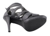 Milwaukee Performance MBL9452 Women's Black Stiletto Heeled Sandals with Studded Ankle Straps