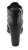 Milwaukee Leather MBL9454 Women's Heel Black Studded Strap Sandal with Platform Heel
