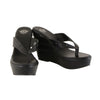 Milwaukee Performance MBL9460 Women's Black Wedge Sandals with Studed Straps