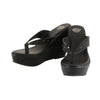 Milwaukee Performance MBL9460 Women's Black Wedge Sandals with Studed Straps