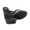 Milwaukee Leather MBL9460 Women's Black Wedge Sandals with Studded Straps