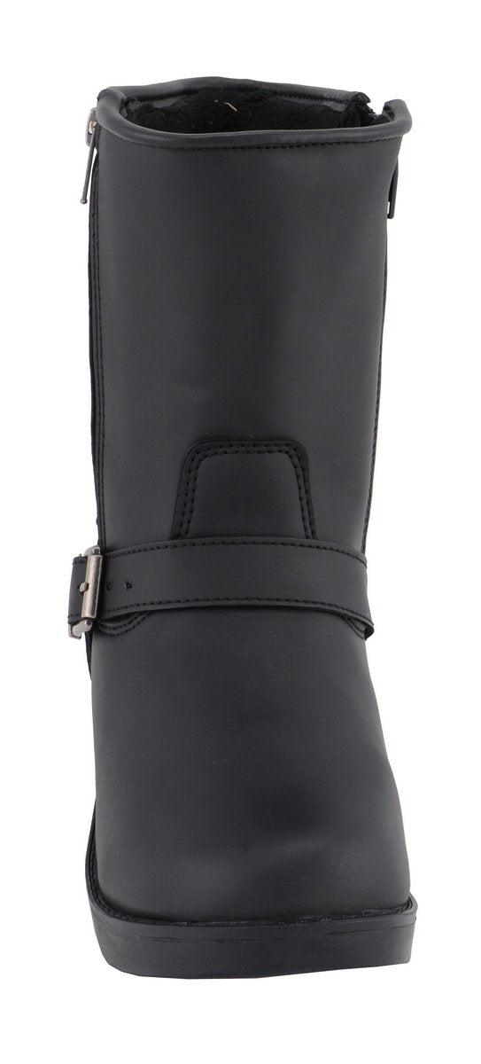 Milwaukee Leather MBL9475 Ladies Black Engineer Style Riding Boots with Side Zipper - Milwaukee Leather Womens Boots