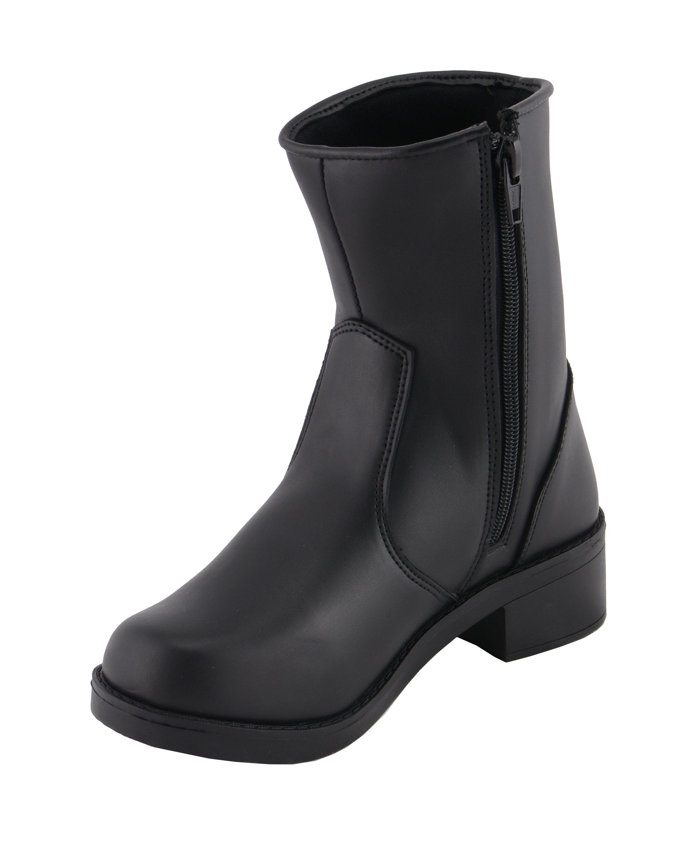 Milwaukee Leather MBL9480 Ladies Black Super Clean Riding Boot with Side Zipper Entry - Milwaukee Leather Womens Boots