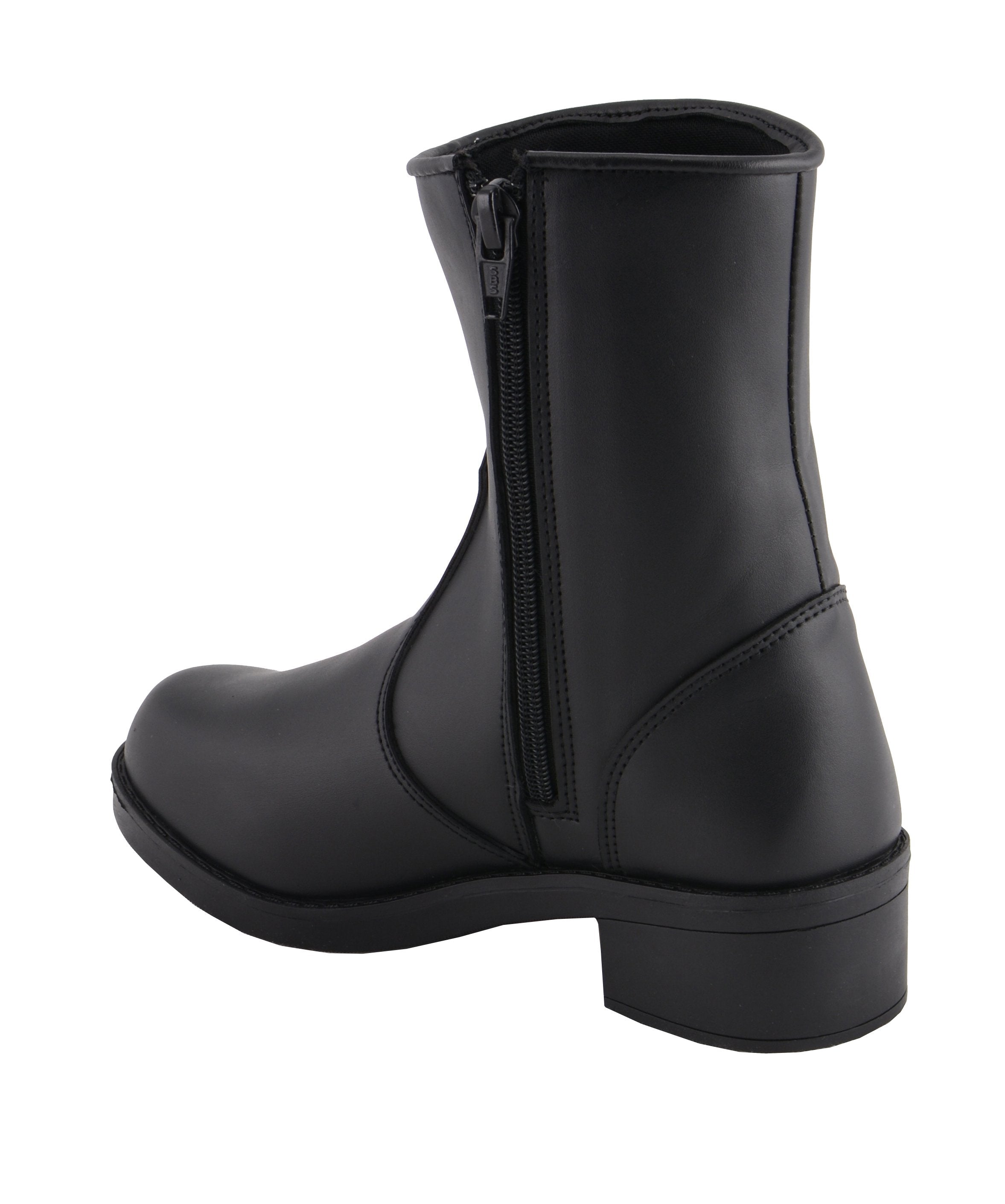 Milwaukee Leather MBL9480 Ladies Black Super Clean Riding Boots with Side Zipper Entry