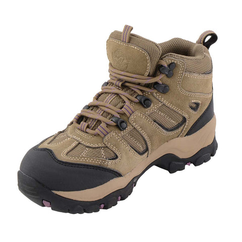 Milwaukee Leather MBL9496 Women's Brown Leather Lace-Up Waterproof Outdoor Hiking Boots | Shoes
