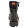 Milwaukee Leather MBM102 Mens Black Super Clean Double Sided Zipper Entry Boots - Milwaukee Leather Mens Boots