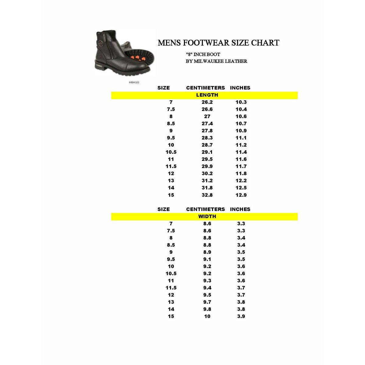 Milwaukee Leather MBM102 Mens Black Super Clean Double Sided Zipper Entry Boots - Milwaukee Leather Mens Boots