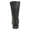 Milwaukee Leather MBM131W Mens Wide Width 11-Inch Classic Square Toe Black Harness Boots - Milwaukee Leather Mens Boots