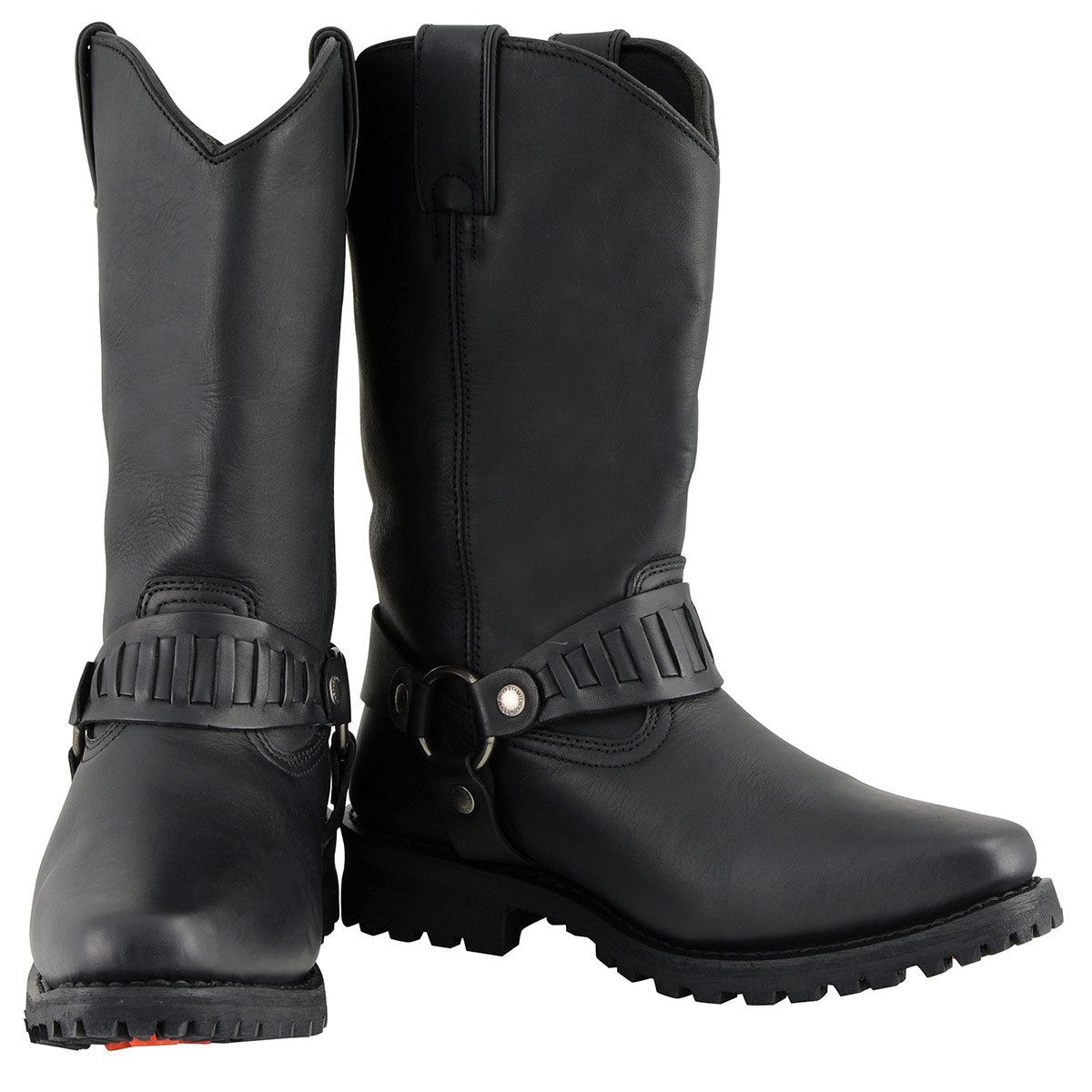 Mens black leather motorcycle boots hotsell