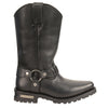 Milwaukee Leather MBM9015 Mens Black 11 Inch Western Style Harness Boots - Milwaukee Leather Mens Boots