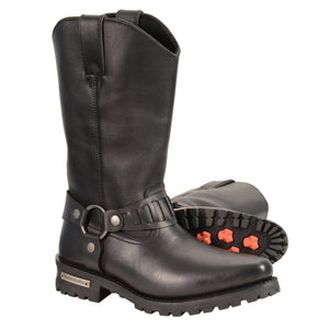 Milwaukee Leather MBM9015 Men’s Black 11-Inch Western Style Harness Motorcycle Boots
