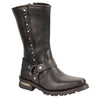 Milwaukee Leather MBM9025 Mens Black Harness Boot with Braid and Riveted Details - Milwaukee Leather Mens Boots