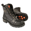 Milwaukee Leather MBM9030 Mens Black 8 Inch Lace-Up Classic Logger Boots - Milwaukee Leather Mens Boots