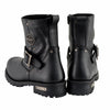 Milwaukee Leather MBM9040W Men's Black 'Wide Width' 6-inch Classic Engineer Motorcycle Leather Boots with Side Zipper