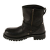 Milwaukee Leather MBM9040W Mens Wide Width Black 6-inch Classic Engineer Boots with Side Zipper - Milwaukee Leather Mens Boots