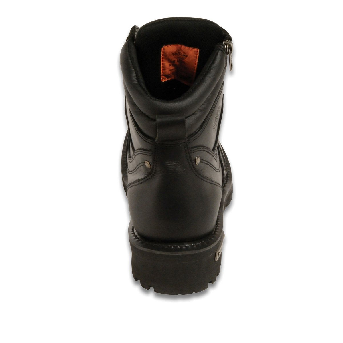 Milwaukee Leather MBM9050W Men's Wide Width Black 6 inch Lace-Up Boots with Zipper Closure