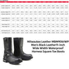 Milwaukee Leather MBM9061WP Men’s Black Leather11-inch Wide Width Waterproof Harness Square Toe Boots