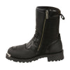 Milwaukee Leather MBM9070 Mens Black Engineer Boots with Reflective Piping and Gear Shift Protection - Milwaukee Leather Mens Boots