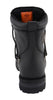 Milwaukee Leather MBM9075 Men's Black 6-inch Plain Toe Dual Zipper Lock Leather Boots