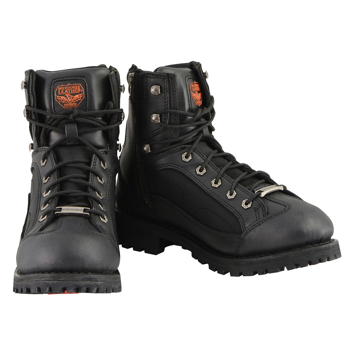 Milwaukee Leather MBM9080 Men's Black 6-Inch Lace to Toe Boots with Gear Shift Protection