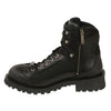 Milwaukee Leather MBM9080 Mens Black 6 Inch Lace to Toe Boots with Gear Shift Protection - Milwaukee Leather Mens Boots