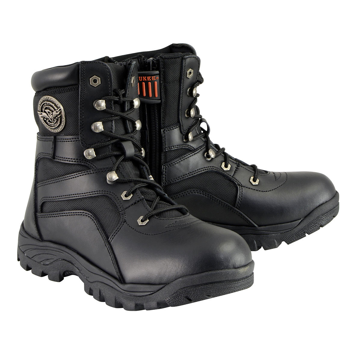 Milwaukee Leather MBM9105 Men's 9-Inch Black Tactical Lace to Toe Leather Boots