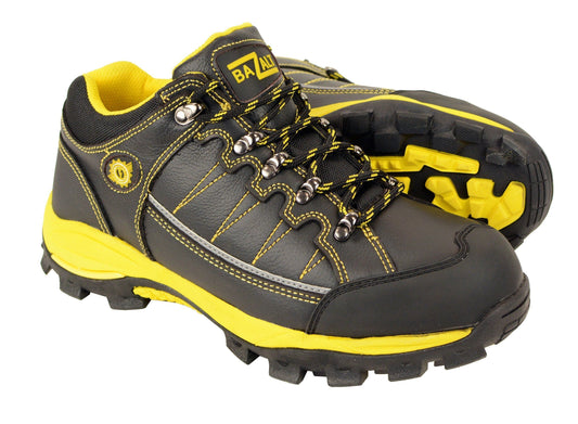 Bazalt MBM9120 Men's Black and Yellow Water and Frost Proof Leather Outdoor Lace-Up Shoes
