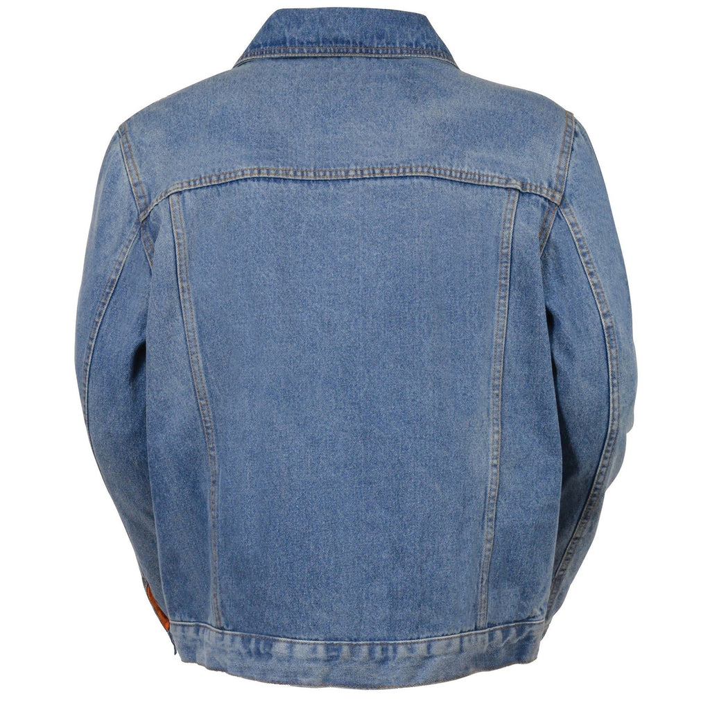 Milwaukee Performance MDM1015 Men's Classic Blue Denim Jean Pocket Jacket with Gun Pockets - Milwaukee Performance Mens Denim Jackets