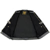 Milwaukee Leather MDM3011 Men's Black 'Hidden Zipper' Side Lace Denim Vest with Leather Trim
