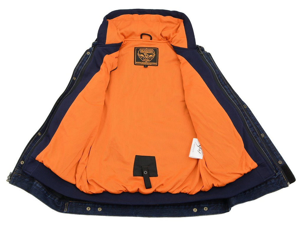 Milwaukee Performance MDM3020 Men's Blue Denim 3 in 1 Club Style Vest with Removable Hoodie