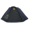 Milwaukee Leather MDM3020 Men's Blue Denim '5-in-1' Club Style Vest with Removable Hoodie