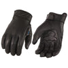 Milwaukee Leather MG7502 Men's Black 'Cool-Tec' Leather Gel Palm Gloves with Touch Screen Fingers - Milwaukee Leather Mens Leather Gloves