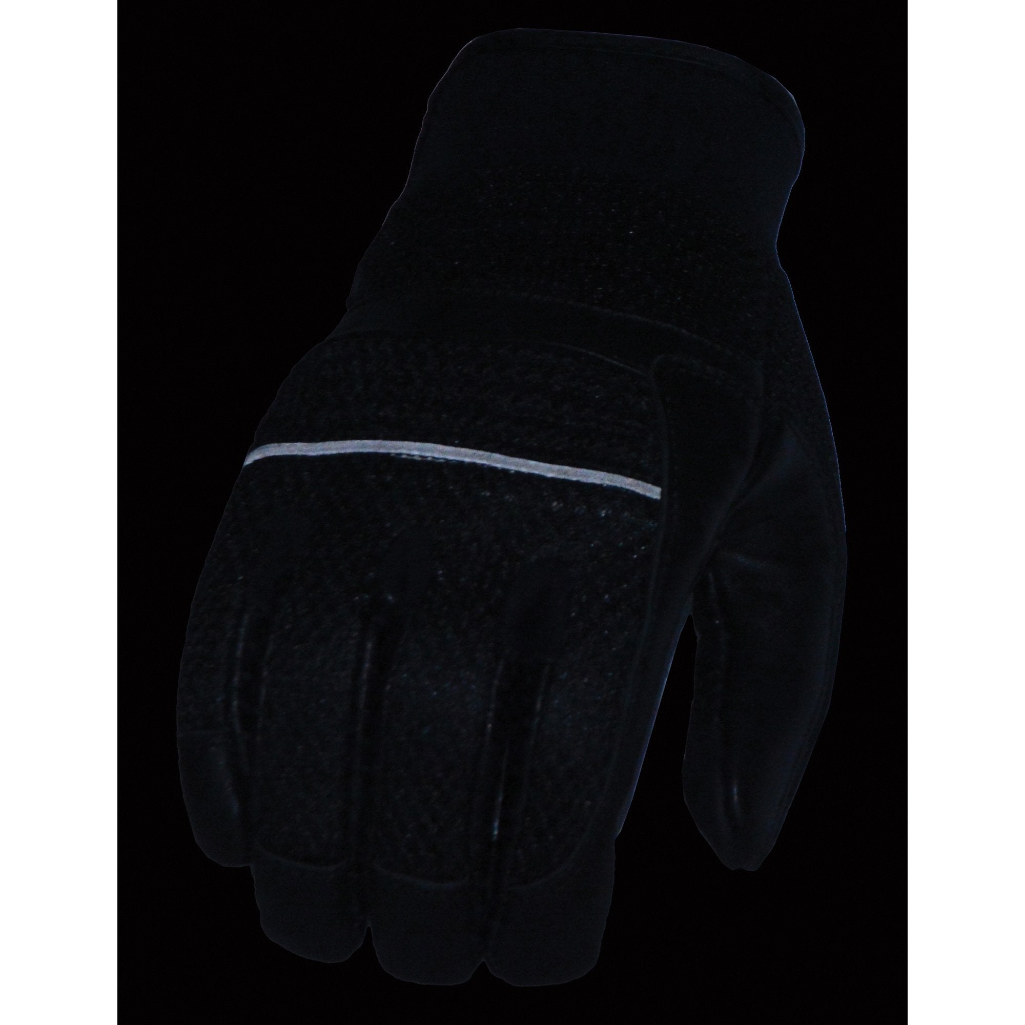 Milwaukee Leather MG7503 Men's Black Leather  i-Touch Screen Compatible Mesh Racing Motorcycle Hand Gloves W/ Reflector