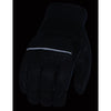 Xelement XG7503 Men's Black Leather and Mesh Racing Gloves with i-Touch Screen Fingers